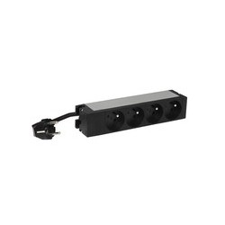 PDU met 1mtr snoer RA PA, stekker, 4x PA, type E output