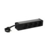 PDU met 1mtr snoer RA PA, stekker, 4x RA type F output