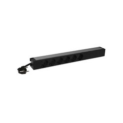 PDU met 3mtr snoer RA PA, stekker, 6x RA type F output