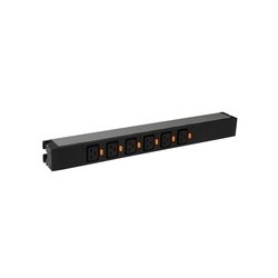 PDU met 6mm2 aansluitklemmen 6x C19 output