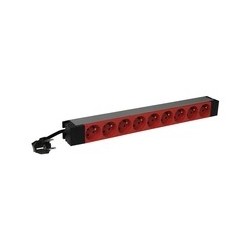 PDU met 3mtr snoer RA PA, 6x PA, met tamperproof output