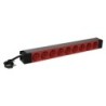 PDU met 3mtr snoer RA PA, 6x PA, met tamperproof output