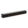 PDU met 6mm2 aansluitklemmen 10x C13 output met cord locking