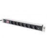 PDU aluminum outlet strip with switch 7 safety outlets