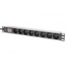 PDU socket strip 8 way CEE 7 5