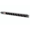 PDU socket strip switch 8 way Italian output