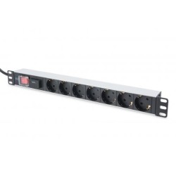 PDU aluminum outlet strip with switch 7 safety outlets