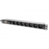 PDU socket strip with switch 7 way CEE 7 5 PDU sockets