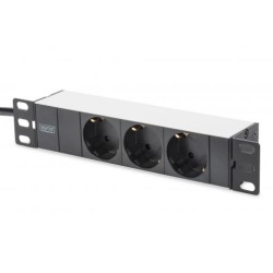 PDU aluminium outlet strip 3 safety outlets