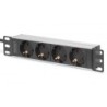 PDU socket Strip with aluminum profile 4 way safety
