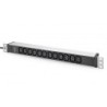 PDU socket strip with aluminum profile 12 way