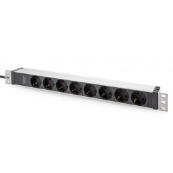 PDU socket Strip with aluminum profile 8 way