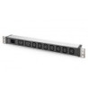 PDU socket Strip with aluminum profile, 9 way IEC C20 input