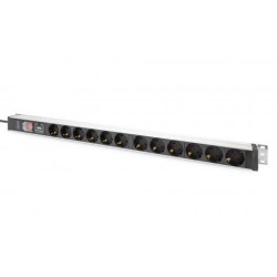 PDU socket strip with switch 12 way safety sockets