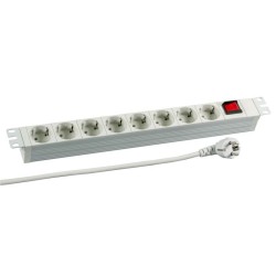PDU 1U socket strip 8 x CEE7 3 with switch