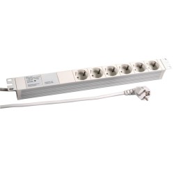PDU 1U socket strip 6 x CEE7 3 with full device protection
