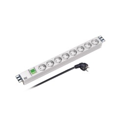 PDU 1U socket strip 8 x CEE7 3 with switch Black