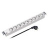 PDU 1U socket strip 9 x CEE7 3 without switch Grey