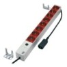 PDU 1U socket strip 8 x CEE7 3 (Red) with Cable C14