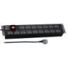 PDU 2U socket strip 32 x USB with switch Black