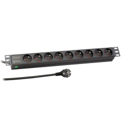 PDU 1U socket strip 9 x UTE without switch