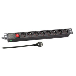 PDU 1U socket strip 8 x UTE with switch