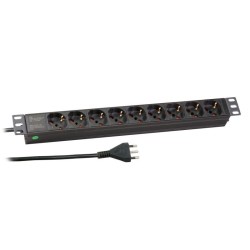 PDU 1U socket strip 9 x IT without switch