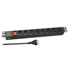 PDU 1U socket strip 8 x IT with switch