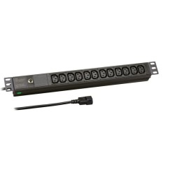PDU 1U socket strip12 x C13 without switch Cable C14