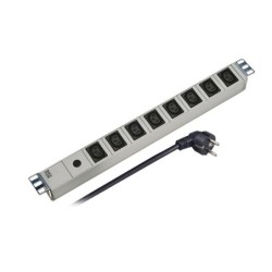 PDU 1U socket strip 8 x IEC C13 Grey
