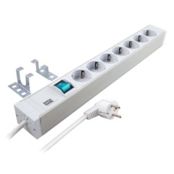 PDU 1.2U socket strip 7 x CEE7 3 with Switch Grey