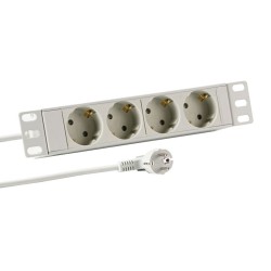 PDU 1U socket strip 4 x CEE 7 3 Black