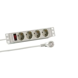 PDU 1U socket strip 4 x CEE 7 3 Black