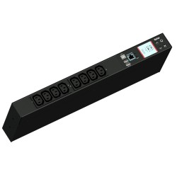 PDU 1PH, 230V AC, 16A, 8 outlets 8x C13, 3.