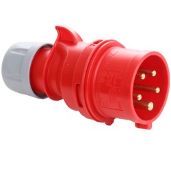 PDU socket strip vertical 12 x C13 6 x CEE7 3 3 phase red