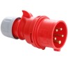 PDU socket strip vertical 12 x C13 6 x CEE7 3 3 phase red