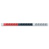 PDU socket strip vertical 15 x CEE7 3 3 phase Plug CEE 16 A red